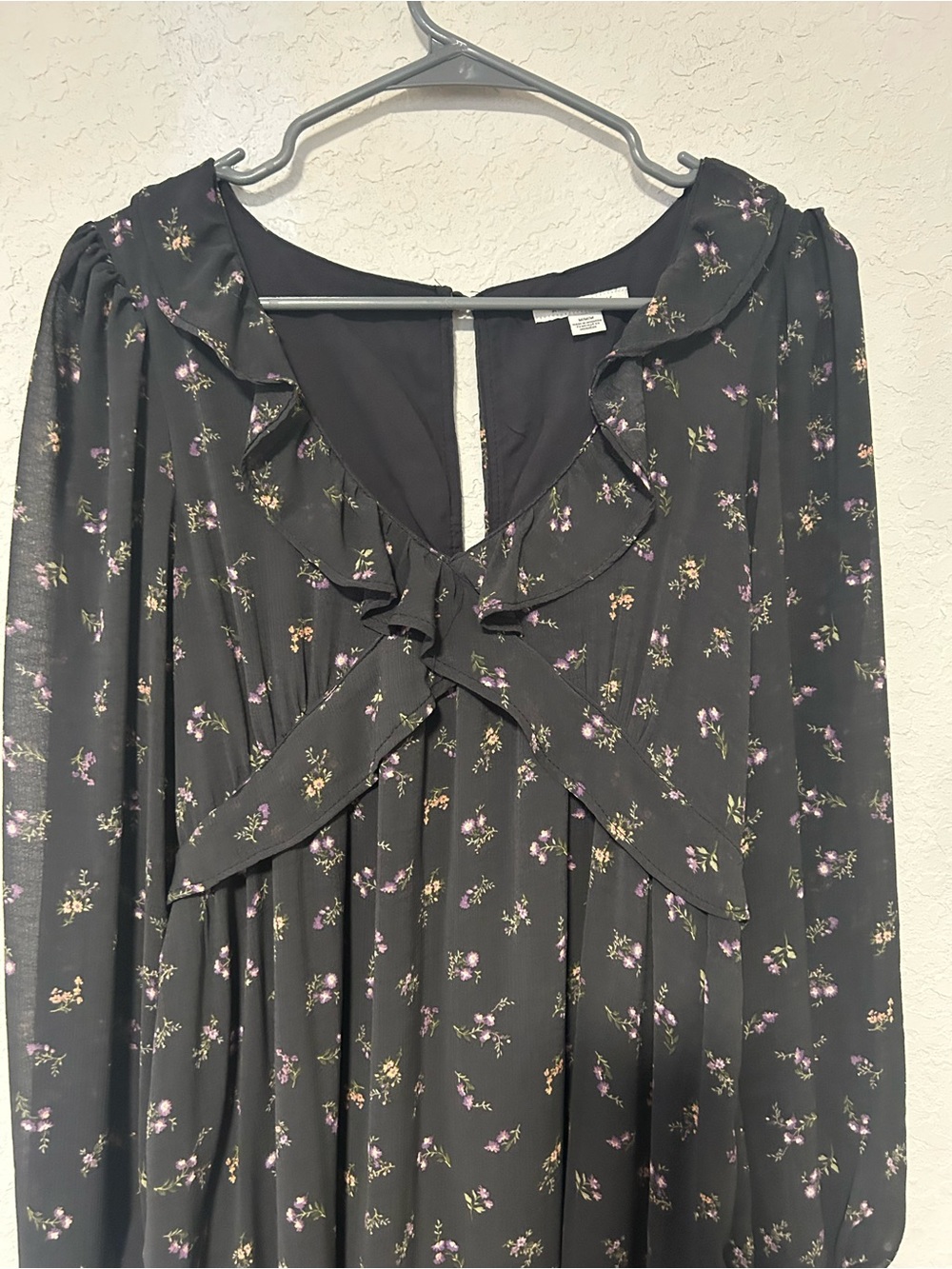 American Eagle Floral Ruffled Mini Dress, Vintage 90’s Inspired, Boho Babydoll M - Picture 3 of 10